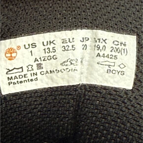 Timberland Boltero Boys Sneaker Shoes Lace-Up Black Suede Kids Size US1 - Picture 6 of 8